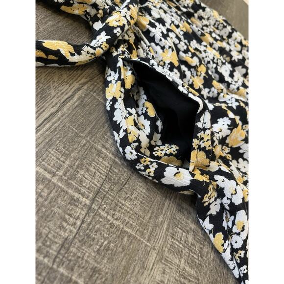 Abercrombie & Fitch Floral High-Low Flare Midi Dress Pocket Boho Bohemian XS - Picture 8 of 15